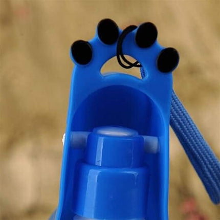Portable Dog Travel Water Bottle with Bowl 350ml Pet Dispenser Blue