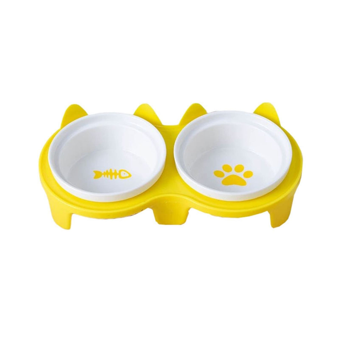2 bowl water and food For Cat