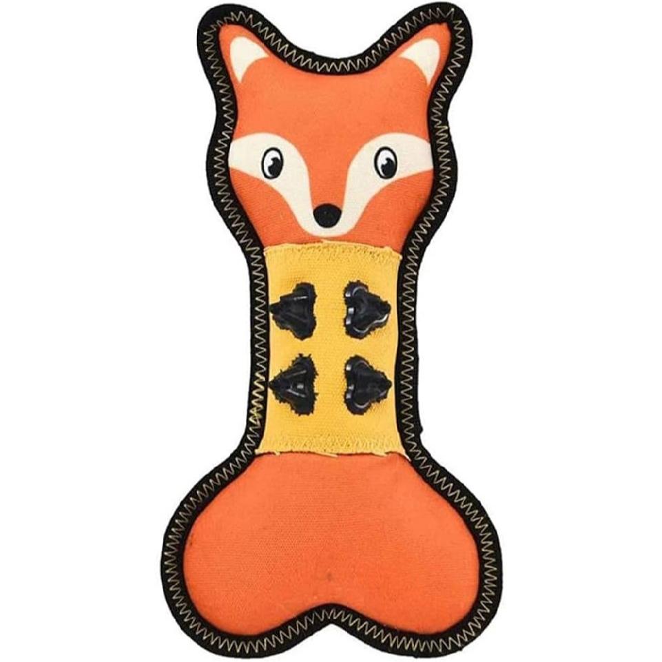 Naomi Orange and Yellow Fox Plush Dog Toy