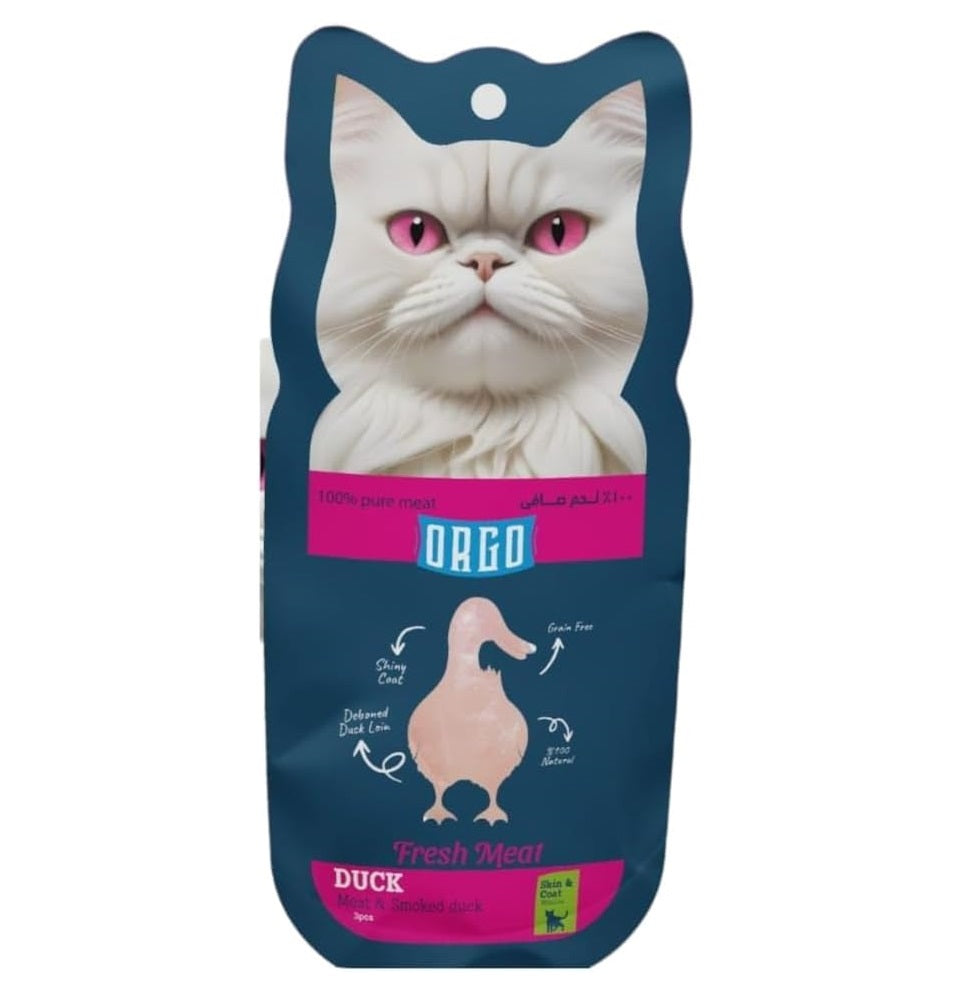 Orgo Treats with Smoked Duck for Adult Cats 3 pcs