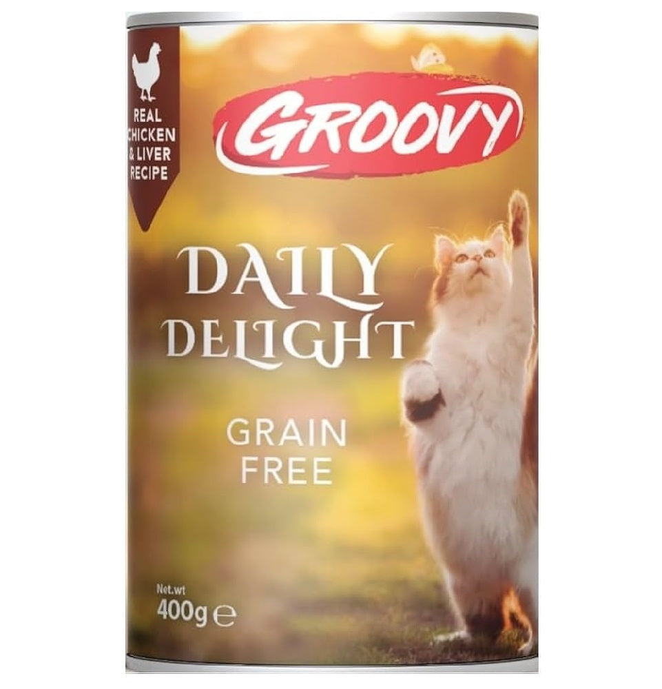 Groovy Daily Delight Wet Cat Food with Chicken and Liver 400 gr