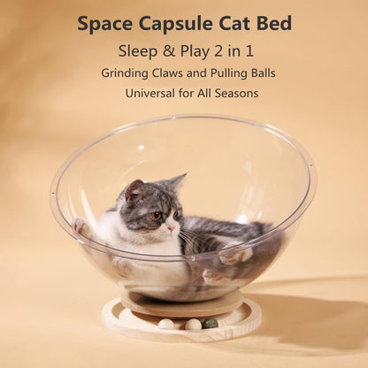 Space Capsule Cat Bed