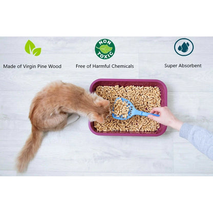 Premium Wooden Cat Litter Pellets Pine Scent 15 kg