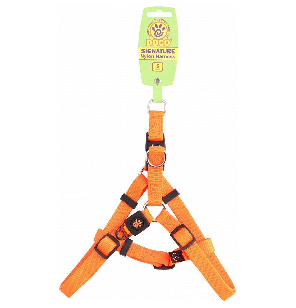 Doco Small Orange Nylon Dog Harness 45to 63cm in 1.5