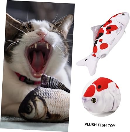 CAtyy Pet Toy Fish Mixed Design With Voice And Glowing