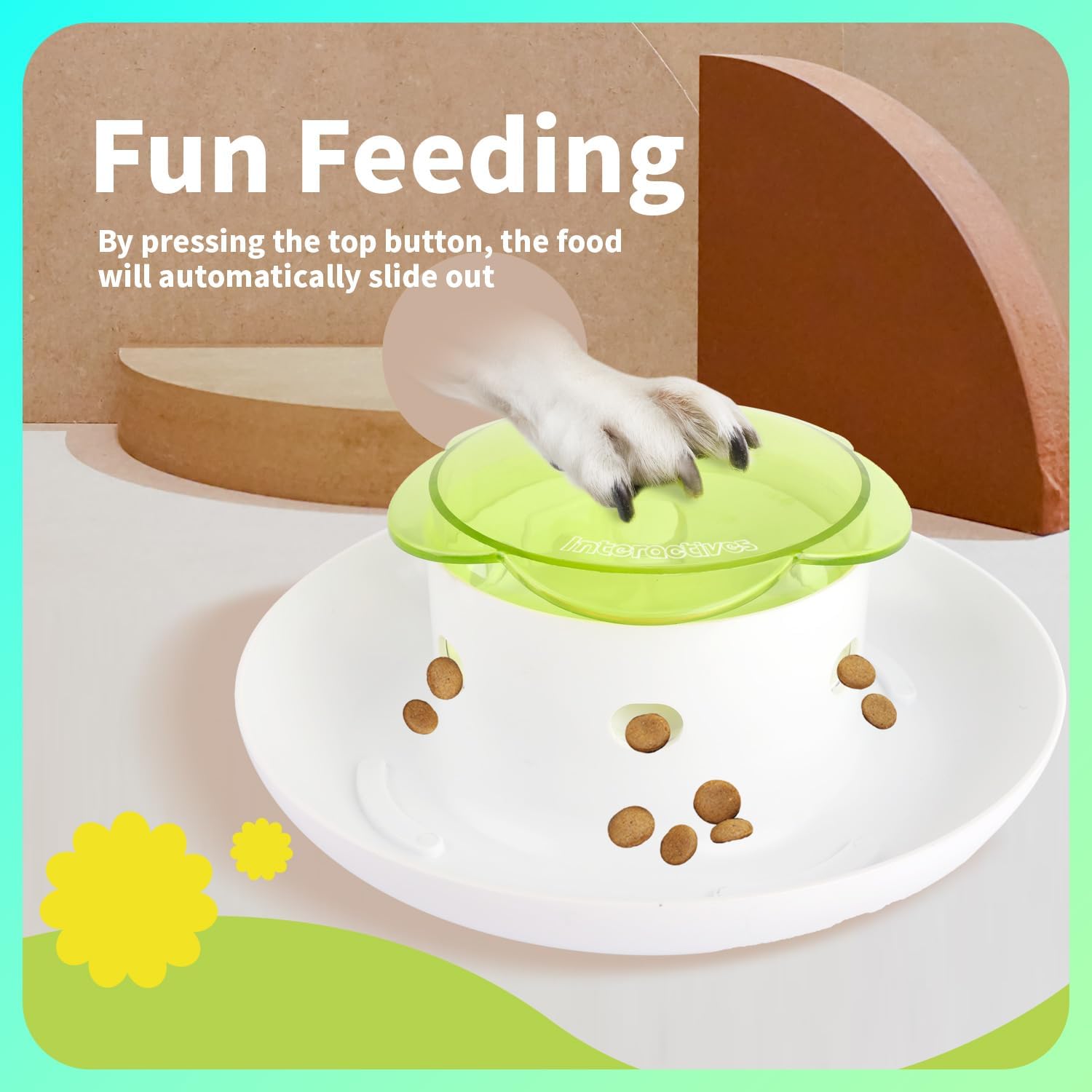 Dog Feeder Slow Feeder Adjustable Dispense Puzzle