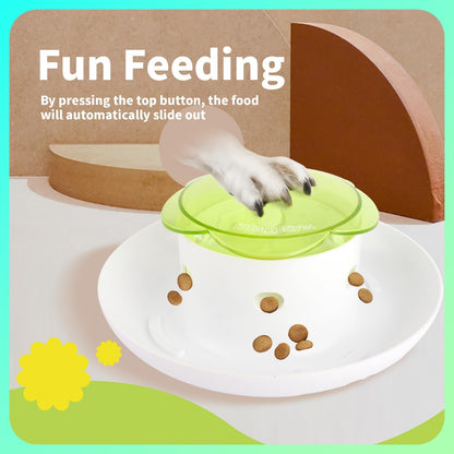 Dog Feeder Slow Feeder Adjustable Dispense Puzzle