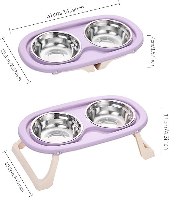 plate with two eyes with stand for pets