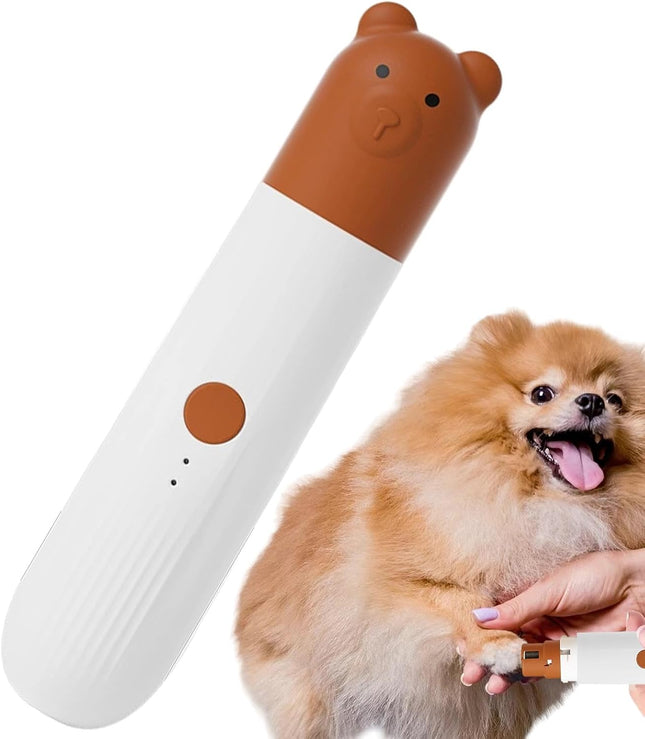 مقص أظافر الحيوانات الأليفة مع مبرد باللون الأبيض