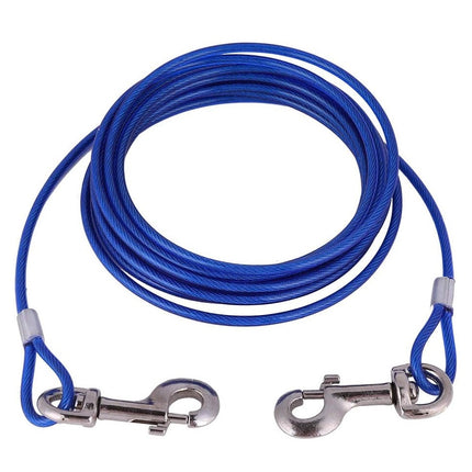 Fdit Dog Leash Rope Heavy Duty Chew-Proof Long Steel Wire Pet Safety Cable Rope 5mm 3m