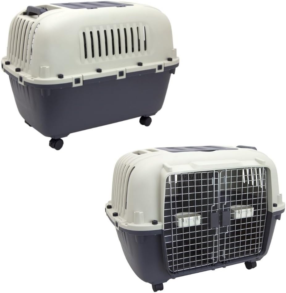 Sportpet Large Double Wire 2-Door Plastic Kennel