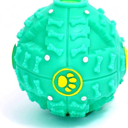 Nunbell Treat Dispensing Ball Dog Chew Toy Green Small