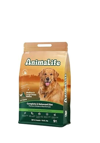 Animal life dry food for adult dogs with Chicken 5 Kg