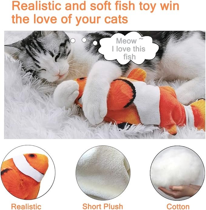 CAtyy Pet Toy Nemo Fish Mixed Design With Voice