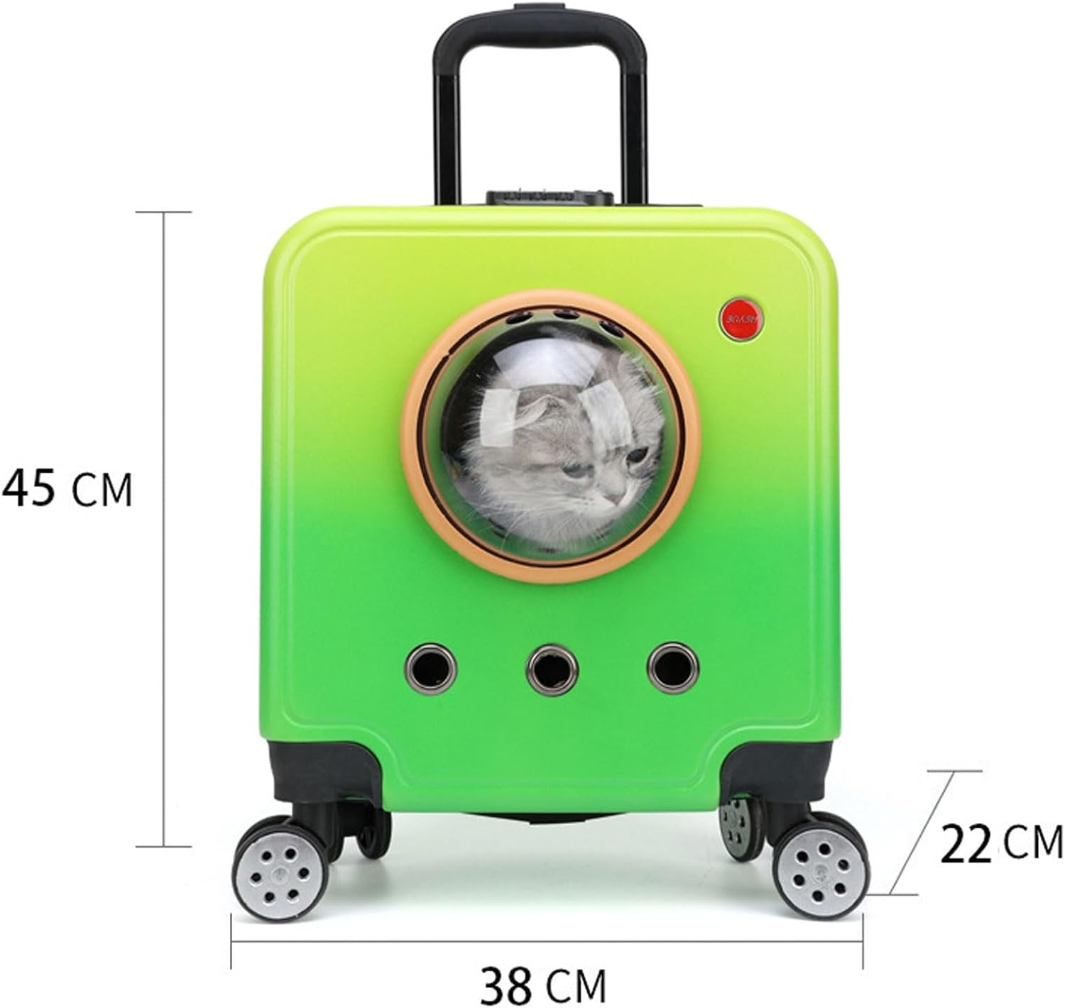 Hard Sided Dog Carriers for Small Dogs with Wheels and Handle up to 10 kg