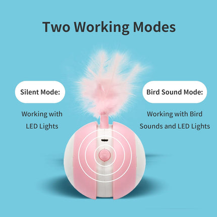 Crazy Moving Cat Ball Toys with Bird Sound and Led Light