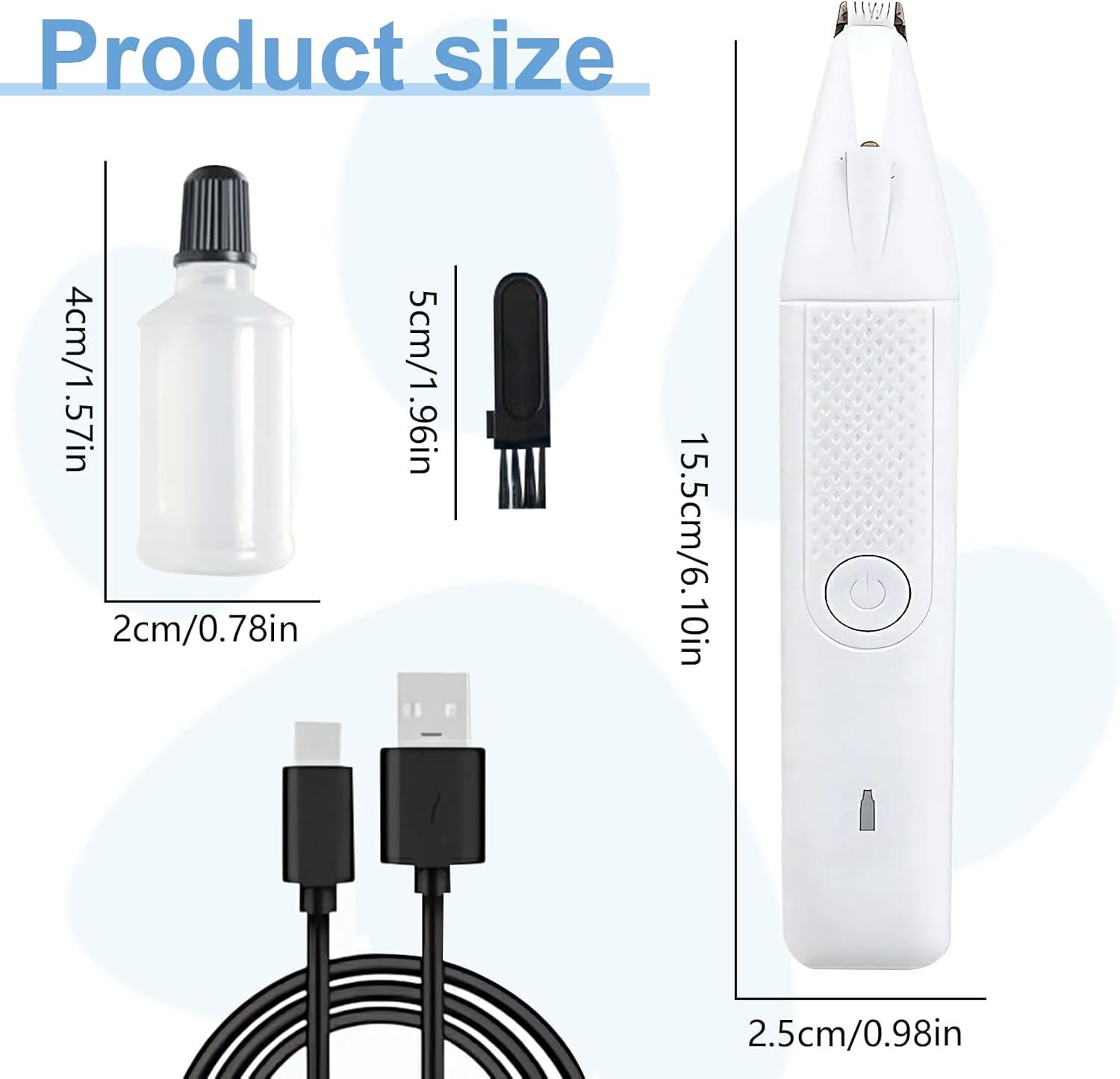Pet hair Trimmer LED light