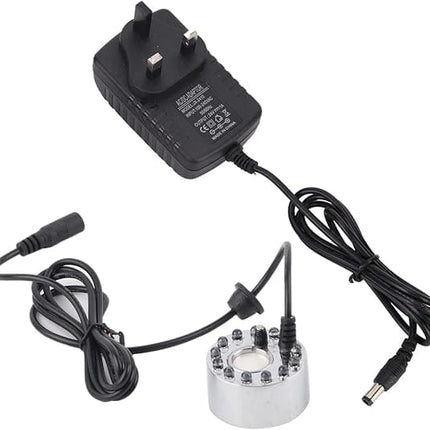 Ultrasonic Mist Maker Fogger  LED Water Fountain and Aquarium Fog Machine for Terrariums and Ponds