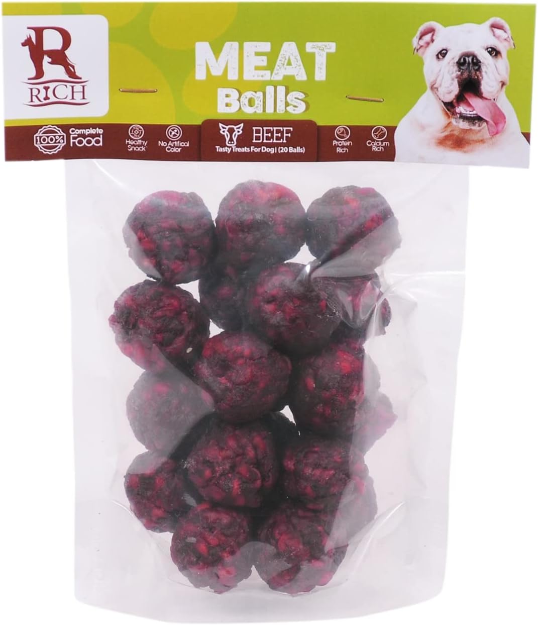 Rich Beef Meatball Dog Treats 20 pcs