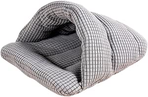 Semi-Enclosed Small Animal And Kitten Sleeping Bag Bed 12.6"x11.81"x6.3" Soft Polar Fleece Kennel Nest
