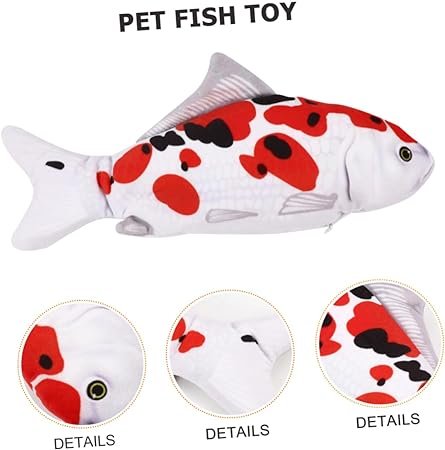 CAtyy Pet Toy Fish Mixed Design With Voice And Glowing