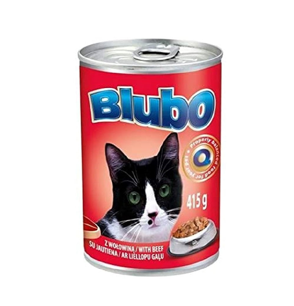 Blubo Wet Food with Beef in Sauce for Adult Cats 415 gr