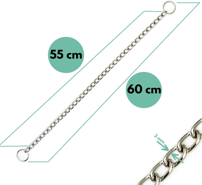 طوق خنق لتدريب الكلاب من UARONE بطول 50 سم، مقاس 3