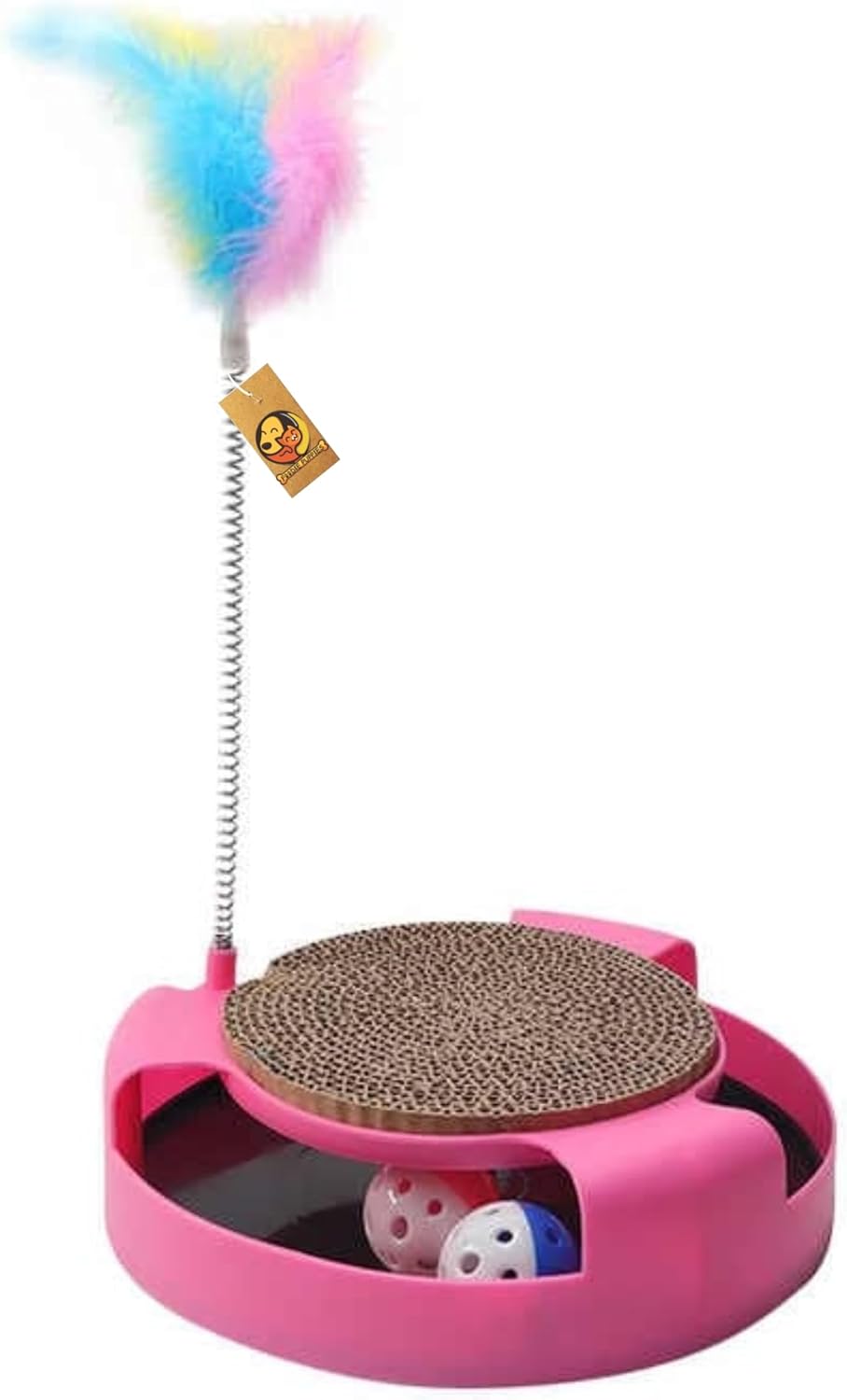 Scratch Pad with Cat Teaser Toy