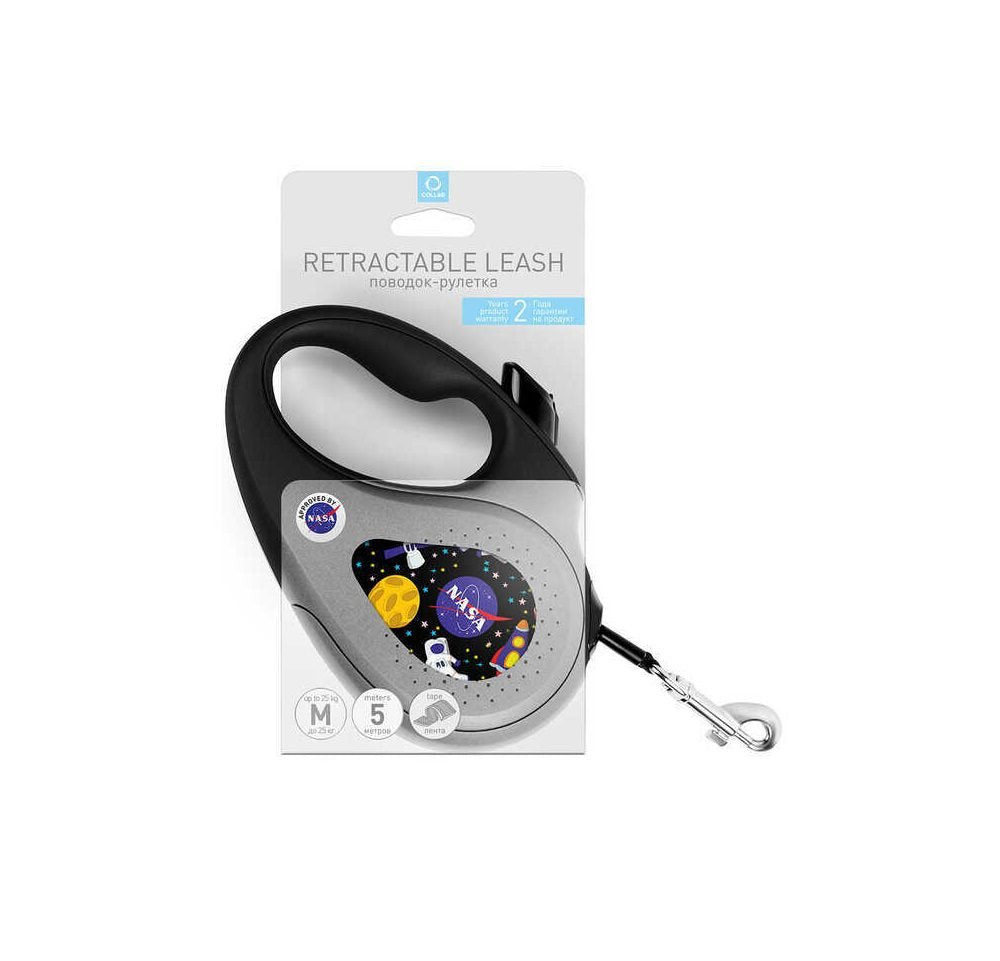 WAUDOG Retractable Medium Leash With Unique Nasa Design