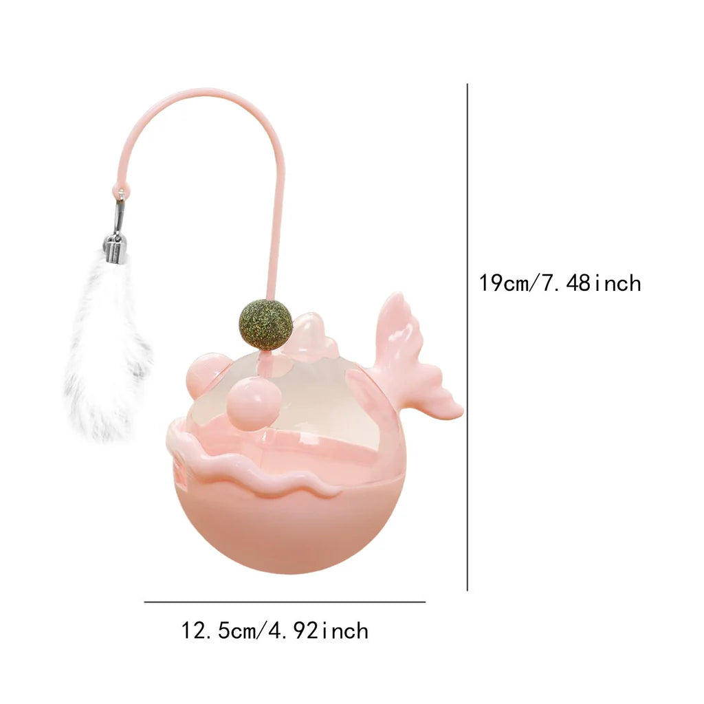 Spinning Cat Teaser Toy 360° – Hands-Free and Interactive Play