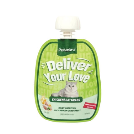 PetMetro Hairball Control Cat Treat with Chicken and Cat Grass 60 gr