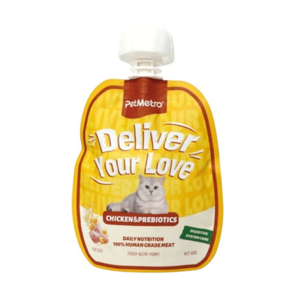 PetMetro Digetive Care Cat Treat with Chicken and Prebiotics 60 gr