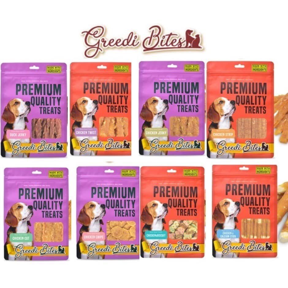 Greedi Bites Premium Quality Dog Treats With Chicken Twist 80 gr