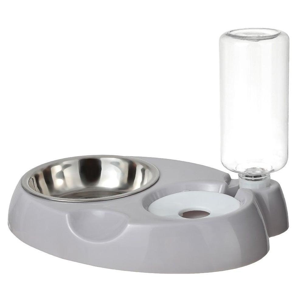 Dispenser And Feeder With Stainless bowl For Pets