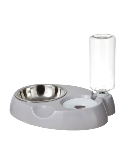 Dispenser And Feeder With Stainless bowl For Pets