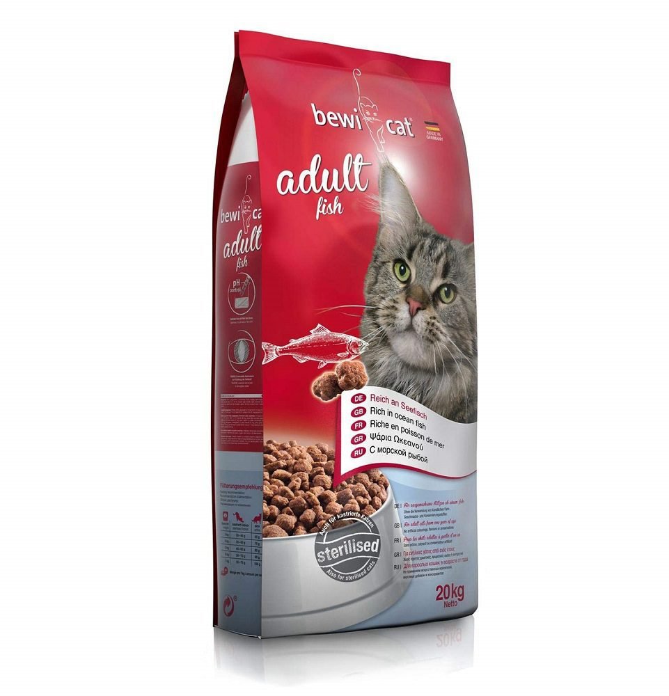 Bewi Cat Dry Food With Ocean Fish for Regular And Sterilized Adult Cats 10 kg