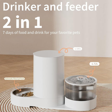 وحدة تغذية أوتوماتيكية للقطط والكلاب سعة 3.5 لتر