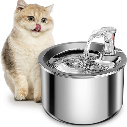 Pet Stainless Steel Automatic Water Fountain, 2L