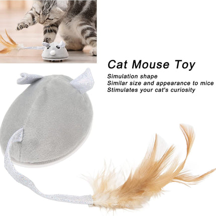 Cat Toy Automatic Moving Mouse with Furry Tail