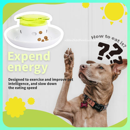 Dog Feeder Slow Feeder Adjustable Dispense Puzzle