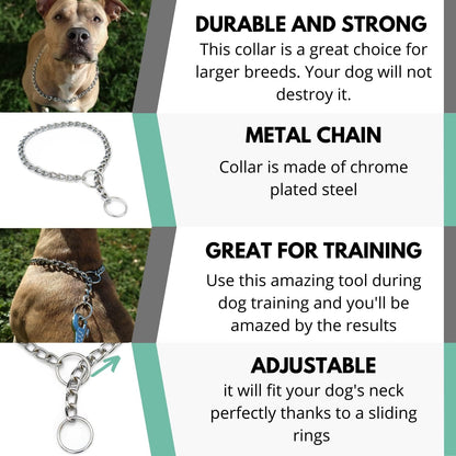 UARONE Chain Dog Training Choke Collar 60 CM SIZE 5