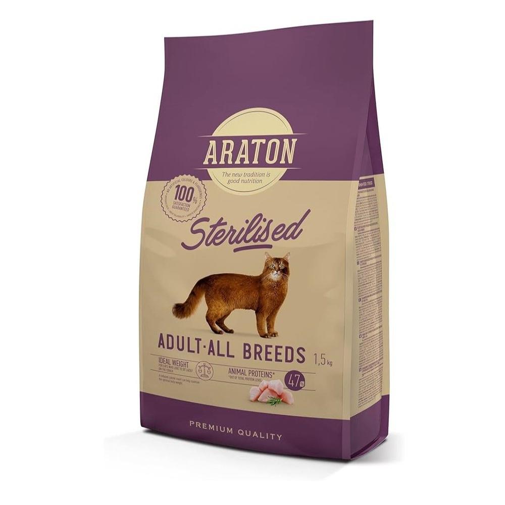 Araton Dry Food with Poultry for Sterilized Adult Cats 1.5 kg