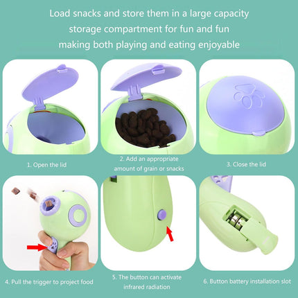 Interactive Treat Launcher and Laser Toy for Dogs and Cats Multi-Color