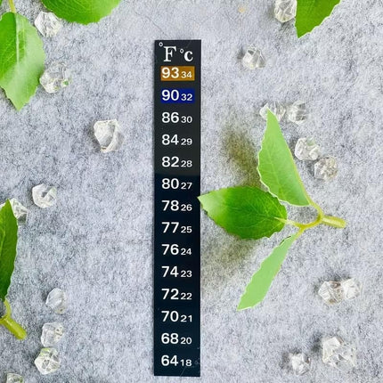 Stick On Aquarium Thermometer Strip for Fish Tanks Celsius and Fahrenheit