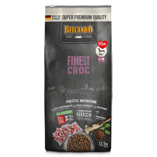 Belcando Finest Croc Dry Food with Duck for XS to Medium Breed Adult Dogs 12.5 kg