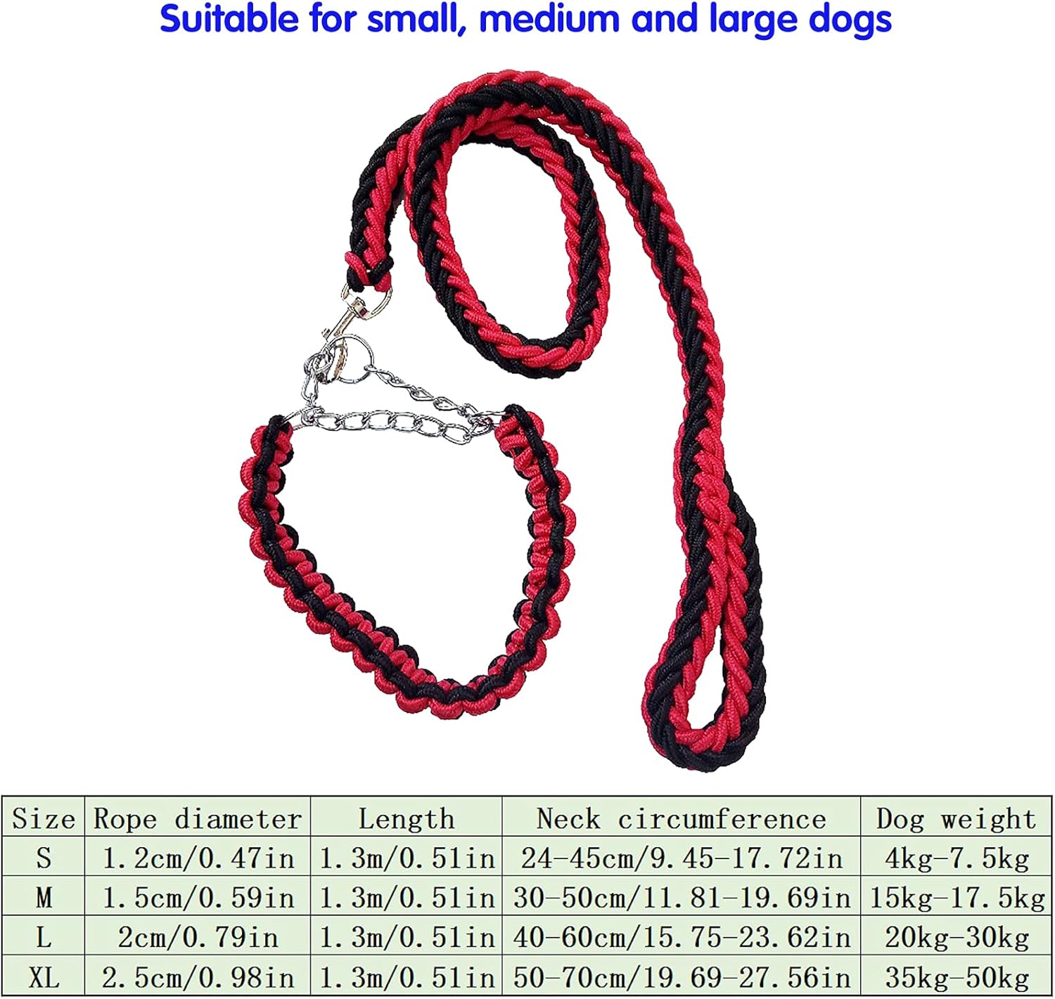 Egyptian Large Leash And collar for Dog 150 cm