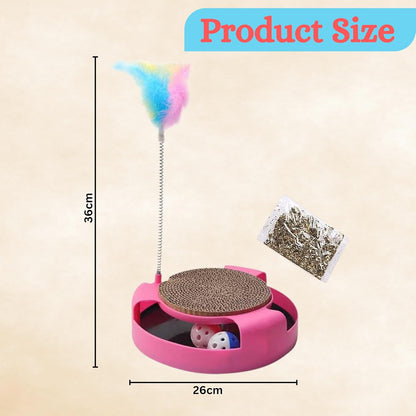 Scratch Pad with Cat Teaser Toy