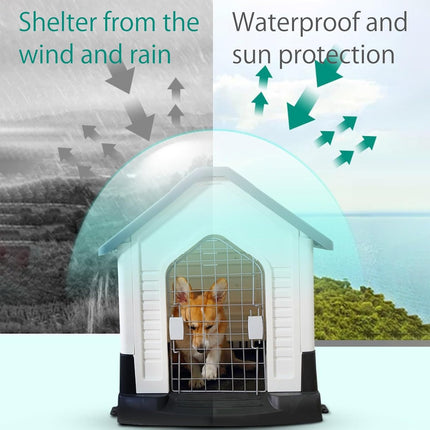 ملجأ بلاستيكي للحيوانات الأليفة من Jainsons للحيوانات الأليفة للكلاب والقطط Kennel Cottage