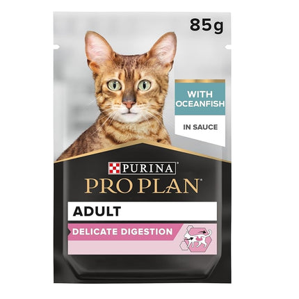 Purina Pro Plan Delicate Wet Cat Food with Oceanfish Grilled in Grav 85g
