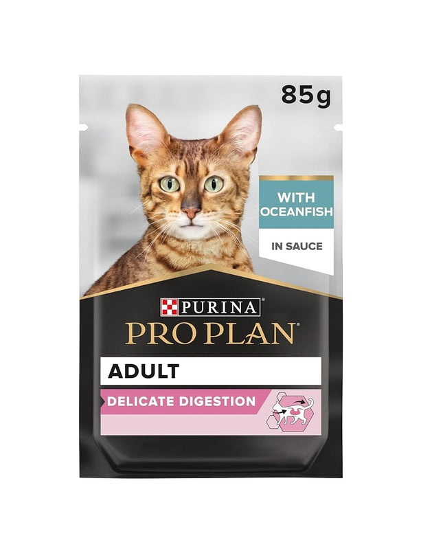 Purina Pro Plan Delicate Wet Cat Food with Oceanfish Grilled in Grav 85g